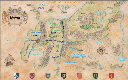 Map of Theah - 7th Sea 1st edition